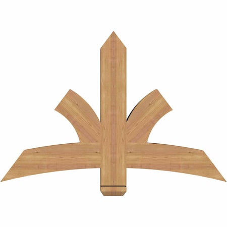 Ekena Millwork Davenport Timber Gable Bracket, Western Red Cedar, 48"W x 32"H x 5 1/2"D x 5 1/2"F, 16/12 Pitch GBW048X32X0606DAV00SWR